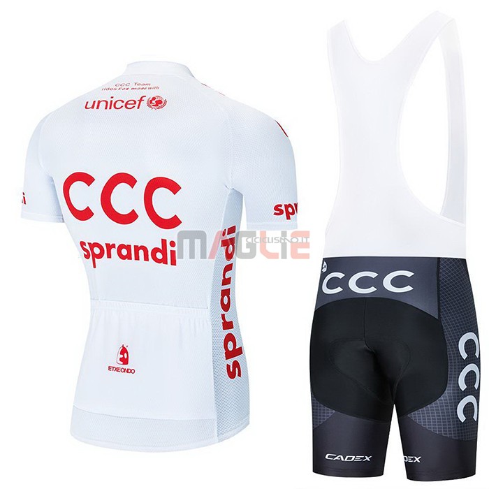 Maglia CCC Team Manica Corta 2021 Bianco